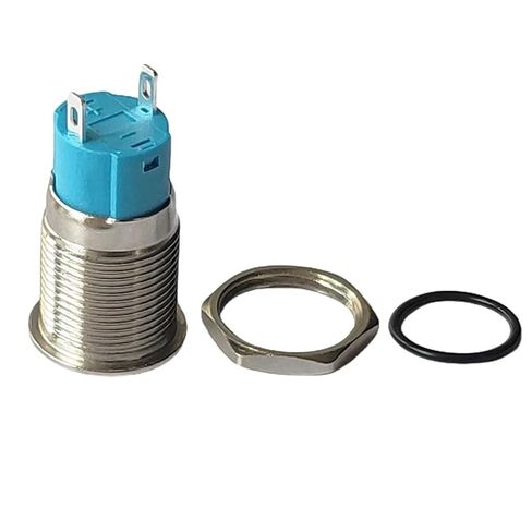 Metal Button Switch 12mm 2Pin Flat Head Add 2Lines Fixed Latching No Light IP65 Self-Locking, 1pcs in Saudi Arabia