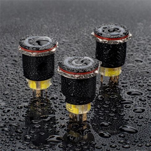 Push Button Switch 22mm Black Metal Momentary Locking 12V 24V 220V Ring Power Light Start Stop 3-6V, 1pcs(Red Ring Locking 24V) in Kuwait