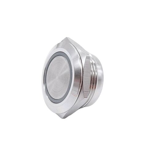 Metal Button Switch 16mm Short-Throw LED Light Round Momentary Self-Reset Power On Off 6V 12V 24V Red, 1PCS(Green Round,16MM_HIGH_3-6V) in Saudi Arabia