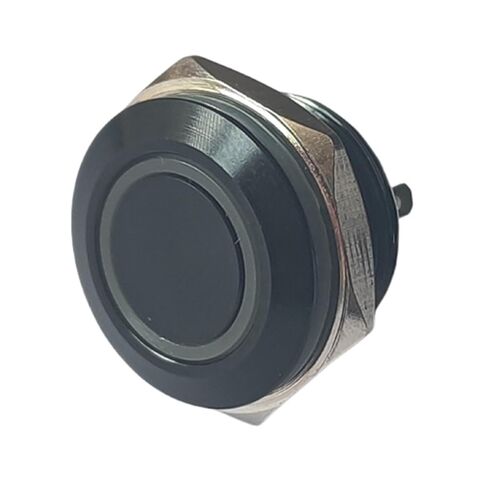 Push Button Switch 16mm Metal Switch Ring Logo IP65 LED 3-6V/12-24V Momentary No Fixed Light Touch 1NC L=11.5mm, 1pcs(Red Ring,16MM_MOM_12-24V) in Saudi Arabia