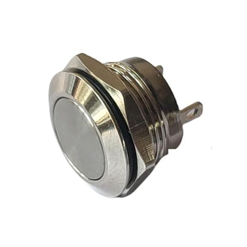 Metal Button Switch 12mm 2Pin 12V Snap 50mA No Light No Locking Momentary Auto Reset Click Flat Head, 1pcs(Only Switch) in Saudi Arabia