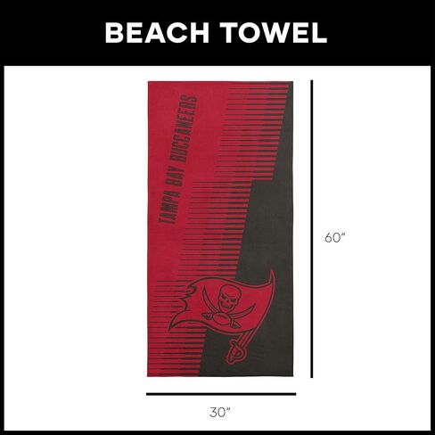 منشفة شاطئ Northwest Tampa Bay Buccaneers NFL Progression Jacquard مقاس 36 × 72 بوصة in Kuwait