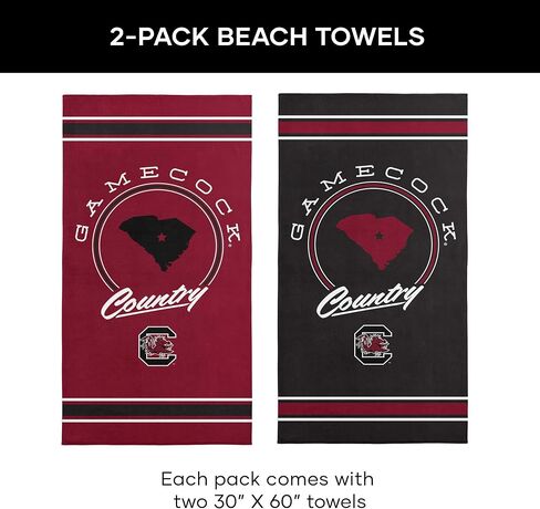 Northwest South Carolina Gamecocks NCAA Homebreak Beach Towel 2 Pack 30 x 60 Inches in Kuwait