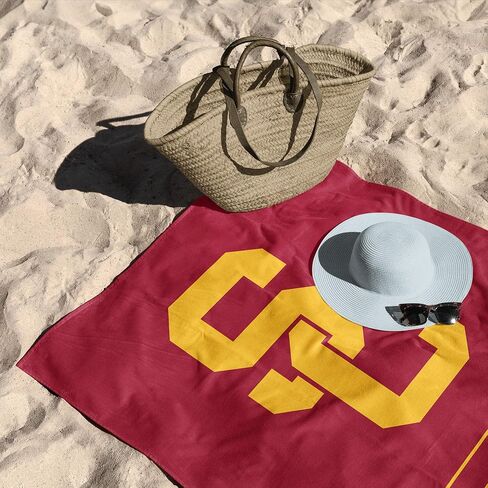 Northwest USC Trojans NCAA Striped Jacquard Beach Towel 36 x 72 Inches in Kuwait
