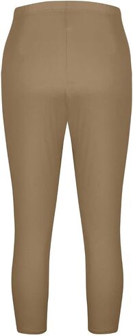 Plus Size High Waisted Capri Leggings for Women Cropped Yoga Pants Tummy Control Workout Gym Compression Leggings in Kuwait