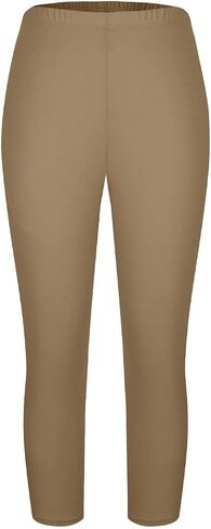 Plus Size High Waisted Capri Leggings for Women Cropped Yoga Pants Tummy Control Workout Gym Compression Leggings in Kuwait