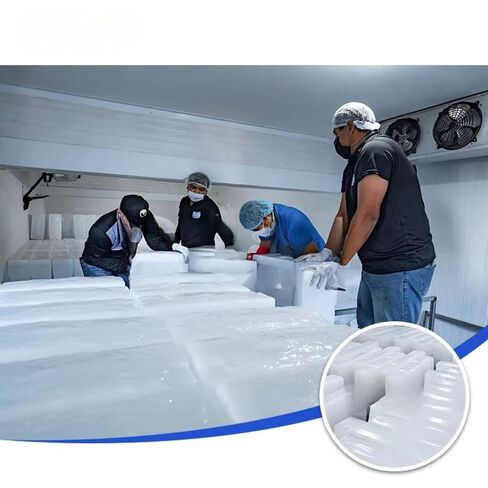 Commercial Cubic ice Machine, Industrial Fully Automatic ice Maker, 15 tons/Day, Food-Grade Stainless Steel Equipment, 24-Hour Continuous Production, Suitable for Processing Plants and supermarkets. in Kuwait