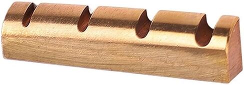 Bass Guitar Nut - Brass Pre Slotted 4 String Electric Bass Nut Replacement Part 43mm Guitar Accessory, Brass Color in Kuwait