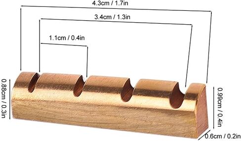 Bass Guitar Nut - Brass Pre Slotted 4 String Electric Bass Nut Replacement Part 43mm Guitar Accessory, Brass Color in Kuwait