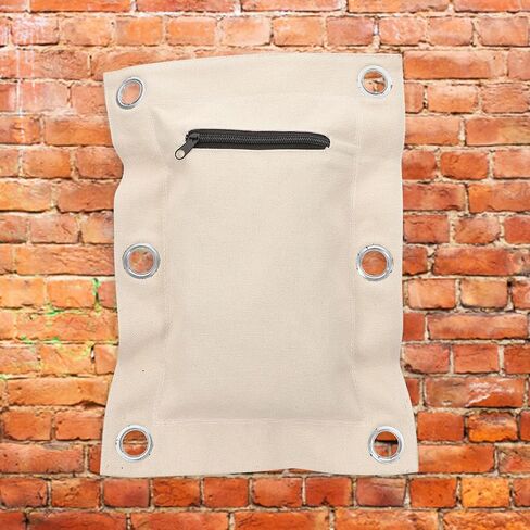 Ciieeo White Canvas Wall Mounted Boxing Bag Stable and Absorbs Impact Punching Wall Bag for Kicking Training and Home Workout in Kuwait