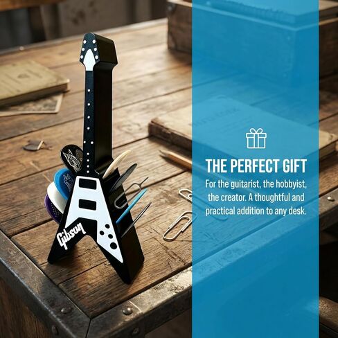 Guitar Pick Holder - Durable Plastic Guitar Pick Organizer with 10 Slots, Scratch-Resistant Surface & Ergonomic Design for Electric, Acoustic, Classical Guitars - Ideal Gift for Guitarists in Kuwait
