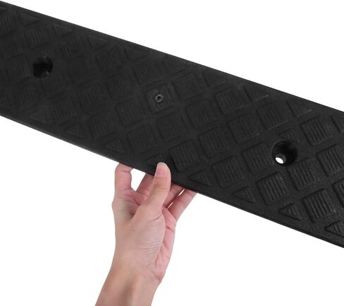 PRETYZOOM Curb Ramp Threshold Ramp – 19.68"" x 5.11"" x 1.57"" Portable Plastic Slope Pad with Anti-Slip Surface for Driveway, Sidewalk & Doorway Transitions – for Wheelchairs, Scooters, Cars in Kuwait