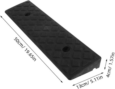PRETYZOOM Curb Ramp Threshold Ramp – 19.68"" x 5.11"" x 1.57"" Portable Plastic Slope Pad with Anti-Slip Surface for Driveway, Sidewalk & Doorway Transitions – for Wheelchairs, Scooters, Cars in Kuwait