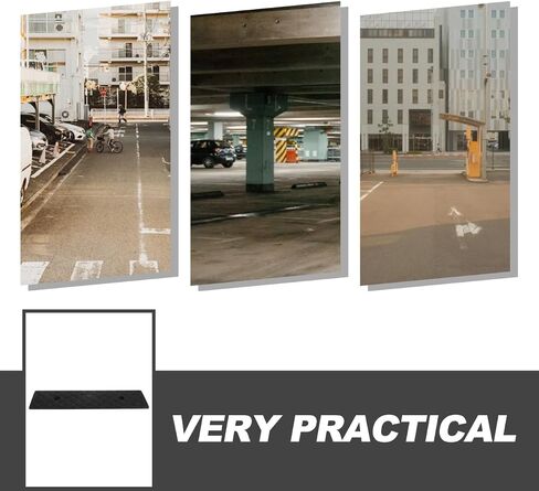 PRETYZOOM Curb Ramp Threshold Ramp – 19.68"" x 5.11"" x 1.57"" Portable Plastic Slope Pad with Anti-Slip Surface for Driveway, Sidewalk & Doorway Transitions – for Wheelchairs, Scooters, Cars in Kuwait