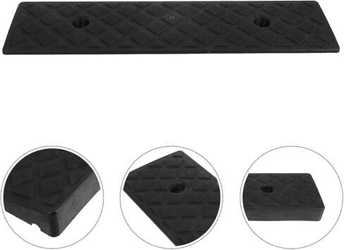 PRETYZOOM Curb Ramp Threshold Ramp – 19.68"" x 5.11"" x 1.57"" Portable Plastic Slope Pad with Anti-Slip Surface for Driveway, Sidewalk & Doorway Transitions – for Wheelchairs, Scooters, Cars in Kuwait