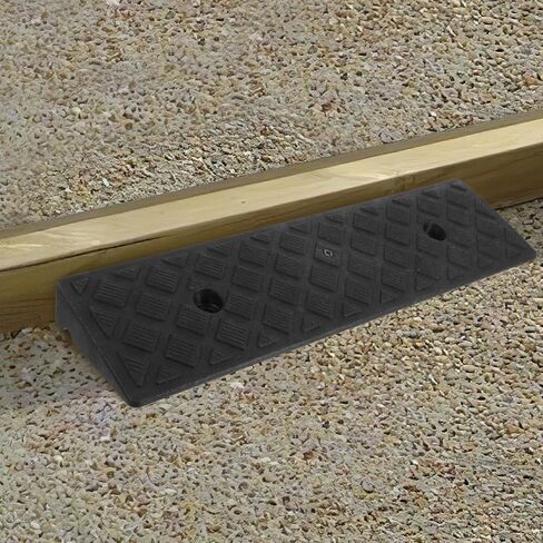 PRETYZOOM Curb Ramp Threshold Ramp – 19.68"" x 5.11"" x 1.57"" Portable Plastic Slope Pad with Anti-Slip Surface for Driveway, Sidewalk & Doorway Transitions – for Wheelchairs, Scooters, Cars in Kuwait