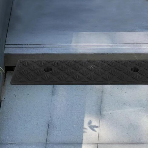 PRETYZOOM Curb Ramp Threshold Ramp – 19.68"" x 5.11"" x 1.57"" Portable Plastic Slope Pad with Anti-Slip Surface for Driveway, Sidewalk & Doorway Transitions – for Wheelchairs, Scooters, Cars in Kuwait