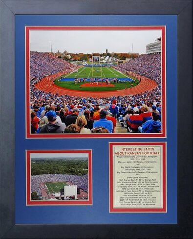 Legends Never Die "University of Kansas Memorial Stadium Framed Photo Collage, 11 x 14-Inch in Kuwait