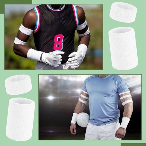 Sureio 6 Pcs Bicep Bands Wrist Bands Christian Arm Sweat Wristbands Absorbent Armband for Men Women Football Baseball Players Sports Activities Supplies in Kuwait