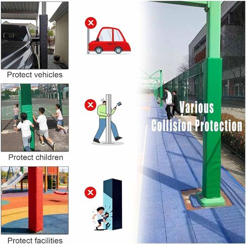 Basketball Goal Crash Pad - 4ft Square Pole Padding, Durable Indoor/Outdoor Protection, Safety Column Wrap for Basketball Hoops, Impact-Resistant Padding in Kuwait