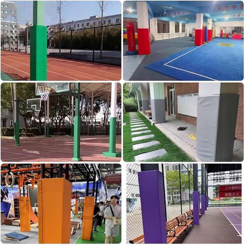 Basketball Goal Crash Pad - 4ft Square Pole Padding, Durable Indoor/Outdoor Protection, Safety Column Wrap for Basketball Hoops, Impact-Resistant Padding in Kuwait