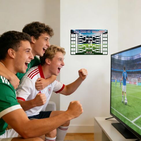 2026 World Cup Schedule Poster, Waterproof Dry Erase Thick Magnetic Set 48-Team Match Fixtures World Cup 2026 Merchandise Soccer Fan Gift Home Decor 1.31x0.98In in Kuwait