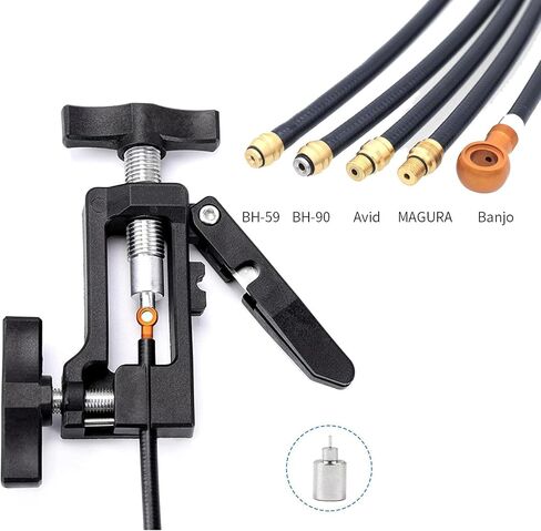 2 in 1 Bike Hydraulic Brake Hose Line Cutter and Bike Hydraulic Brake Line Fitting Insert Tool Oil Brake Needle Driver Installation in Kuwait