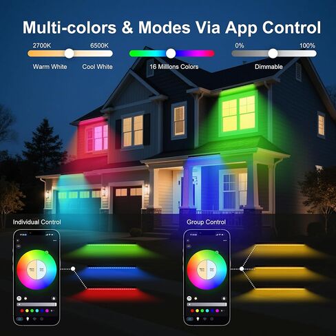 Linkable Smart RGBCW Wall Washer Light Bar 90W – 2700K-6500K Tunable White LED Bar with App & RF Remote, 16 Million Color Changing Wash Lights, IP65 Stage Light for Wall Wash Lighting in Kuwait