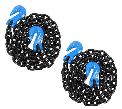 Mytee Products (2 Pack) 1/2" x 10' G100 High Grade Transportation Chain W/Grab Hook, 15,000 lbs WLL in Kuwait