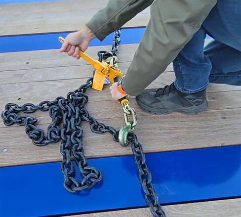 Mytee Products (2 Pack) 1/2" x 10' G100 High Grade Transportation Chain W/Grab Hook, 15,000 lbs WLL in Kuwait