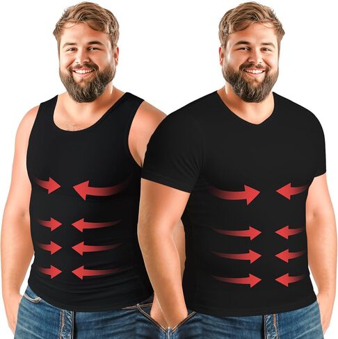 ارمسترونغ أمريكا التثدي ضغط تانك الأعلى + تي شيرت ضغط للرجال (4XL) in Kuwait