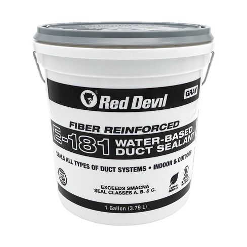 Red Devil 0841EX E-181 Duct Seal، مانع تسرب مجاري المياه المقوى بالألياف، 1 جالون، رمادي، صنع في الولايات المتحدة الأمريكية in Kuwait