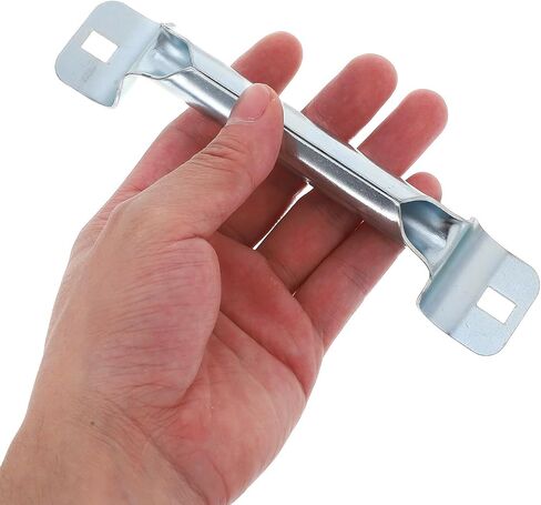 2pcs Silver Garage Door Pull Handles Made of Iron and Zinc Alloy Versatile Compatibility and Enhanced Security for Residential and Commercial Use in Kuwait