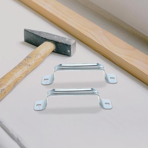 2pcs Silver Garage Door Pull Handles Made of Iron and Zinc Alloy Versatile Compatibility and Enhanced Security for Residential and Commercial Use in Kuwait