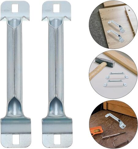 2pcs Silver Garage Door Pull Handles Made of Iron and Zinc Alloy Versatile Compatibility and Enhanced Security for Residential and Commercial Use in Kuwait