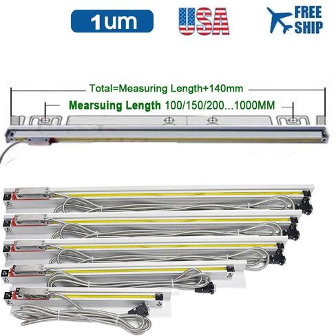 TOAUTO Digital Readout DRO 450mm 18", LCD Display 1um Glass Linear Scale Meter for CNC Milling Lathe EDM Machine in Kuwait