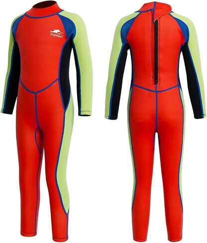 Gogokids Wetsuit Kids, 2.5mm Neoprene Thermal Swimsuit with UV Protection & Back Zipper, Full Wet Suits for Girls Boys Swimming in Cold Water, Surfing, Snorkeling in Saudi Arabia