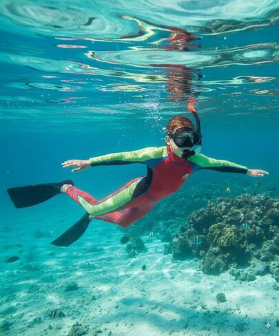 Gogokids Wetsuit Kids, 2.5mm Neoprene Thermal Swimsuit with UV Protection & Back Zipper, Full Wet Suits for Girls Boys Swimming in Cold Water, Surfing, Snorkeling in Saudi Arabia