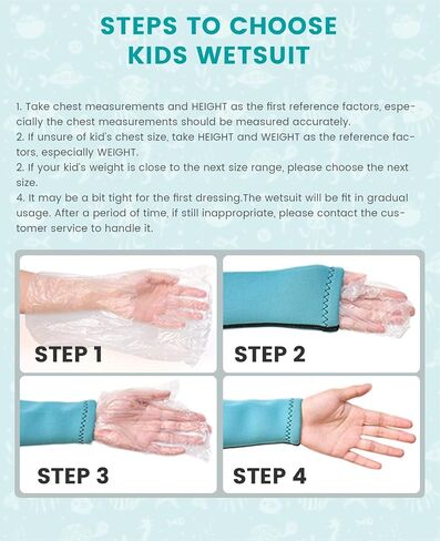 Gogokids Wetsuit Kids, 2.5mm Neoprene Thermal Swimsuit with UV Protection & Back Zipper, Full Wet Suits for Girls Boys Swimming in Cold Water, Surfing, Snorkeling in Saudi Arabia
