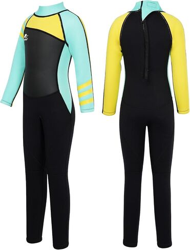 Gogokids Wetsuit Kids, 2.5mm Neoprene Thermal Swimsuit with UV Protection & Back Zipper, Full Wet Suits for Girls Boys Swimming in Cold Water, Surfing, Snorkeling in Saudi Arabia