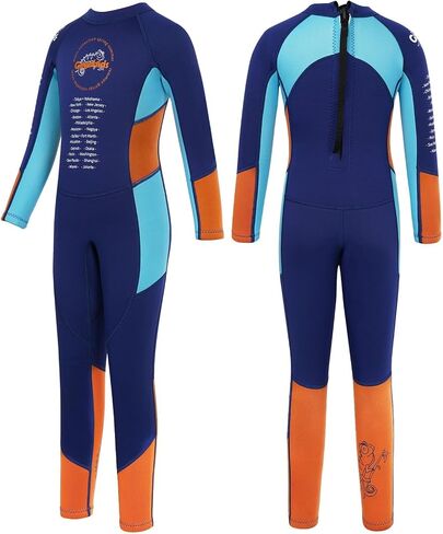 Gogokids Wetsuit Kids, 2.5mm Neoprene Thermal Swimsuit with UV Protection & Back Zipper, Full Wet Suits for Girls Boys Swimming in Cold Water, Surfing, Snorkeling in Saudi Arabia
