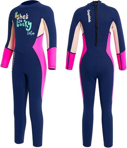 Gogokids Wetsuit Kids, 2.5mm Neoprene Thermal Swimsuit with UV Protection & Back Zipper, Full Wet Suits for Girls Boys Swimming in Cold Water, Surfing, Snorkeling in Saudi Arabia