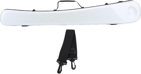 Cello Bow Case, Composite Carbon Fiber Hard Shell Large Capacity Portable 2 Bow Box with Detachable Adjustable Shoulder Strap and Soft Lining, for Violin Viola Cello Bows in Kuwait