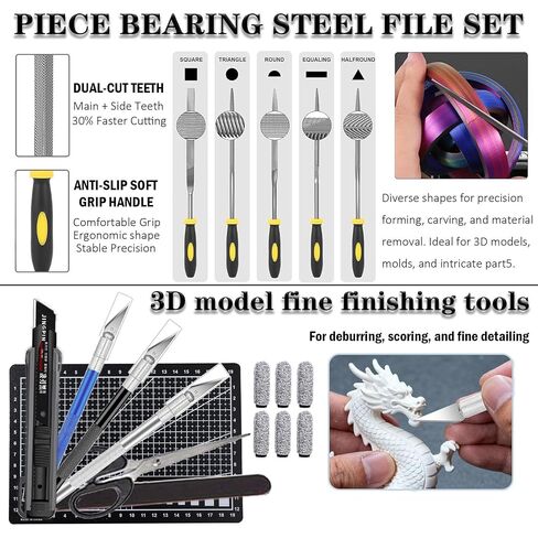 268 Pcs 3D Printer Tool Kit With Tool Bag for 3D Printer Modeler Integrates Basic Model Tools Print Nozzle Cleaning Kit Process Model Needs (Finishing Trimming Removal) in Kuwait