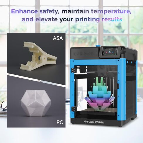 FLASHFORGE Adventurer 5M 3D Printer Enclosure Kit,3D Printer Enclosure Safer and Quieter Cover Protection,DIY Design for AD5M 3D Printer Unlock High Temperature Filament Like ABS,ASA and PC (AD5M) in Kuwait