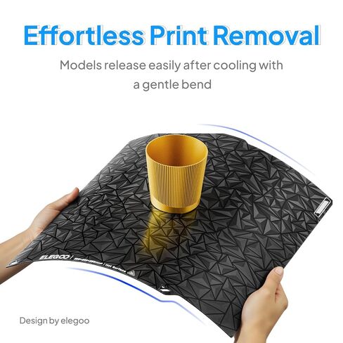ELEGOO Centauri Carbon Build Plate 3 Pack, 256x256mm PEI Sheet Double Sided PET PEO PEY Flexible Magenetic Platform Removable Spring Steel Print Bed in Kuwait
