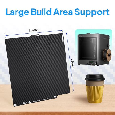 ELEGOO Centauri Carbon Build Plate 3 Pack, 256x256mm PEI Sheet Double Sided PET PEO PEY Flexible Magenetic Platform Removable Spring Steel Print Bed in Kuwait