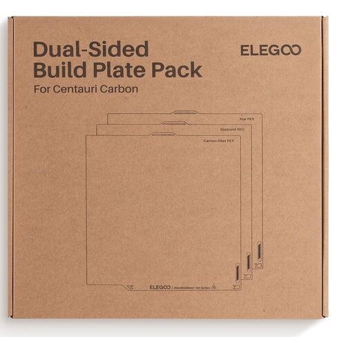 ELEGOO Centauri Carbon Build Plate 3 Pack, 256x256mm PEI Sheet Double Sided PET PEO PEY Flexible Magenetic Platform Removable Spring Steel Print Bed in Kuwait