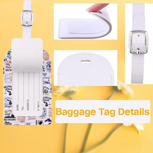 TSOTMO Michigan Gift Lake Michigan Lovers Baggage Identifier Unsalted Beach Vacation Bag Tags Destination State Keepsake Gift (MichiganMap Tag) in Kuwait