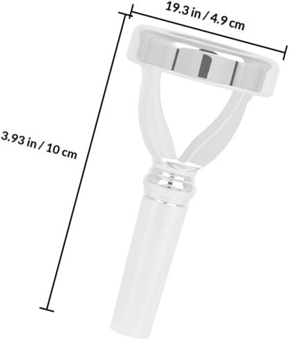 Beaupretty Silver Plated Tuba Mouthpiece Accessory for Brass Instruments Lip Exerciser Trainer for Wind Instrument Practice Tuba Part Compatible with Models in Kuwait